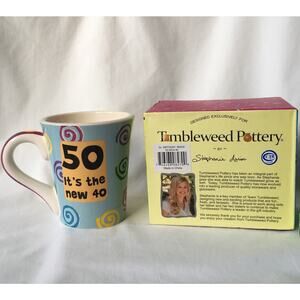 Tumbleweed‎ Pottery Cup 50th Birthday Mug